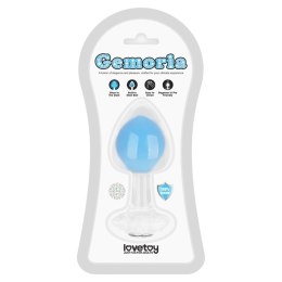Gemoria Silicone Butt Plug (Glow-In-The-Dark) - blue