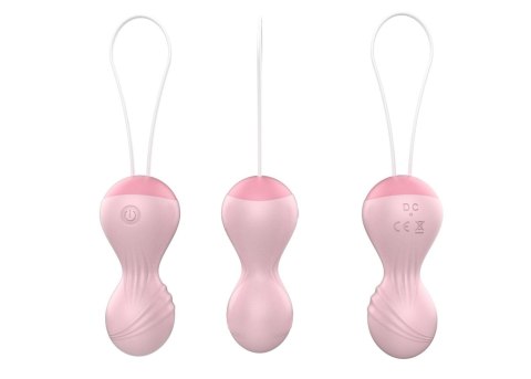 Kulki-Vibrating Silicone Kegel Balls USB 10 Function / Remote control -Flesh