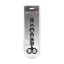 Beaded Silicone Anal Probe with Double Loop - Black