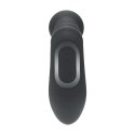Vibrating Heating Bendable Tapping Beaded Silicone Prostate Stimulator - Black
