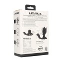 Vibrating and Rotating Silicone Anal Plug with Ball Stimulator - Black