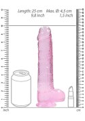 9"" / 23 cm Realistic Dildo With Balls - Pink