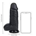 Extra Thick Straight with Balls 23 cm - Black