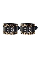 Anonymo handcuffs, PU leather, print, 19.5 cm