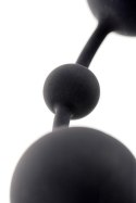 Anal beads Toyfa A-toys Coron, with balls, silicone, black, 35,9 cm