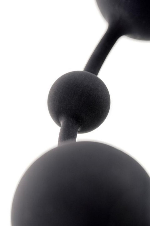 Anal beads Toyfa A-toys Coron, with balls, silicone, black, 35,9 cm