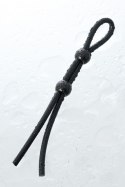 Lasso on the penis A-toys by TOYFA with two beads, silicone, black, 19.5 cm