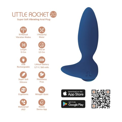 Adrien Lastic Little Rocket II - App-Controlled Vibrating Anal Plug