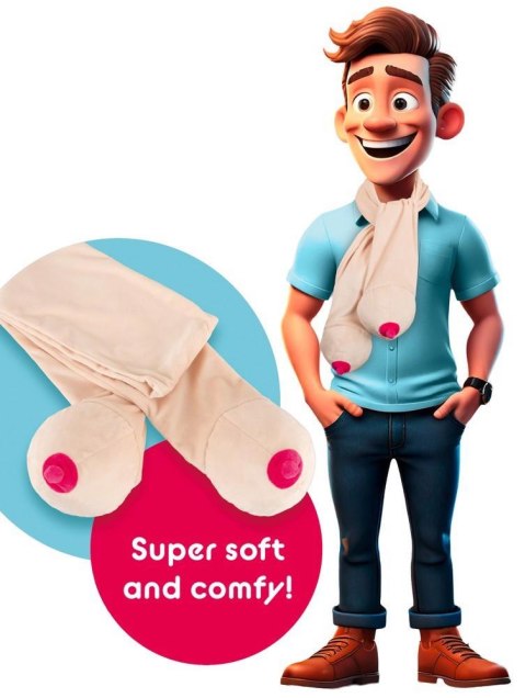 Scarf with two boobs