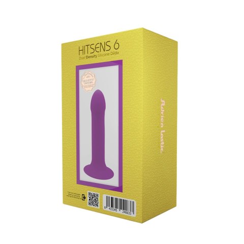 Adrien Lastic Hitsens 6 Purple - Dildo with Patented Dual-Density Technology & Extra-Strong Suction Base