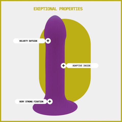 Adrien Lastic Hitsens 6 Purple - Dildo with Patented Dual-Density Technology & Extra-Strong Suction Base