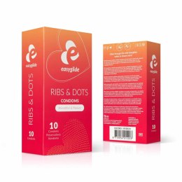 EasyGlide - Ribs and Dots Condoms 10 pcs