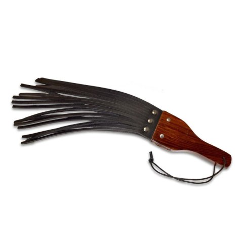 Prowler RED Leather and Wood Fringe Paddle