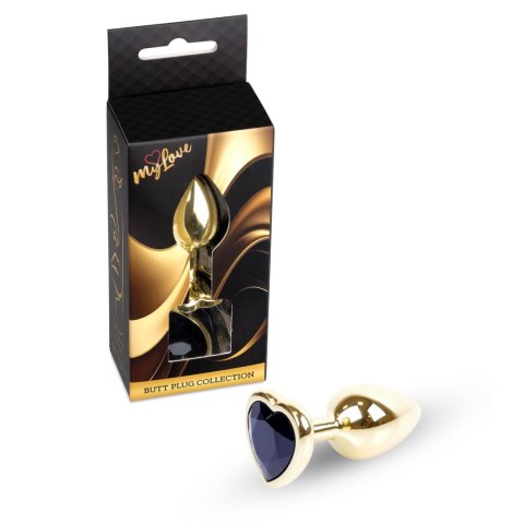 MyLove Toys - Jewellery Gold Heart PLUG- Black