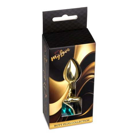 MyLove Toys - Jewellery Gold Heart PLUG- Green