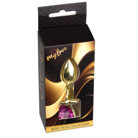 MyLove Toys - Jewellery Gold Heart PLUG- Pink