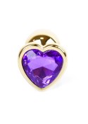 MyLove Toys - Jewellery Gold Heart PLUG- Purple