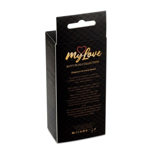 MyLove Toys - Jewellery Gold Heart PLUG- Purple