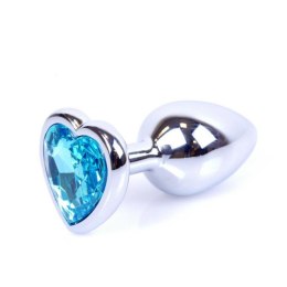 MyLove Toys - Jewellery Silver Heart PLUG- Light Blue