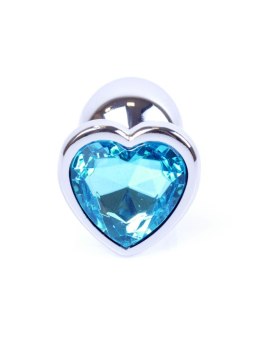 MyLove Toys - Jewellery Silver Heart PLUG- Light Blue