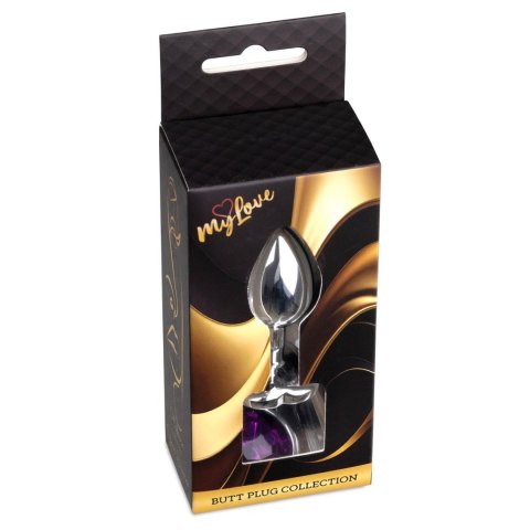 MyLove Toys - Jewellery Silver Heart PLUG- Purple