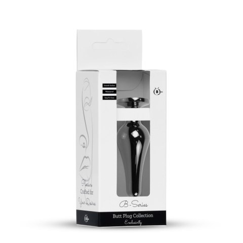 Plug-Jewellery Dark Silver BUTT PLUG- Black