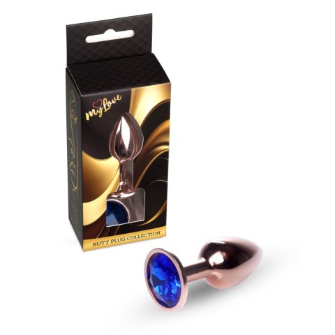 MyLove Toys - Jewellery Red Gold PLUG- Dark Blue
