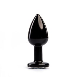 Black Butt Plug with White Diamond