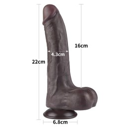 8.5'' Sliding Skin Dual Layer Dong Black