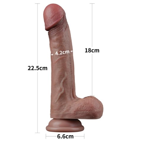 9'' Dual Layered Silicone Cock