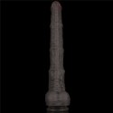 16'' Dual Layered Bendable Silicone Cock XXL(Black)