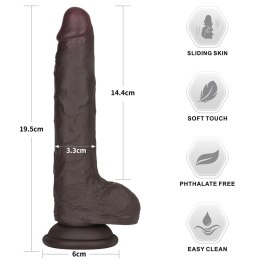 7.5'' Sliding Skin Pro II Dual Layer Silicone Dong (Black)