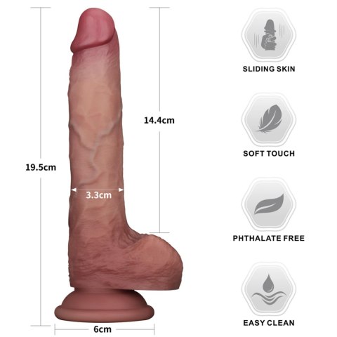 7.5'' Sliding Skin Pro II Dual Layer Silicone Dong