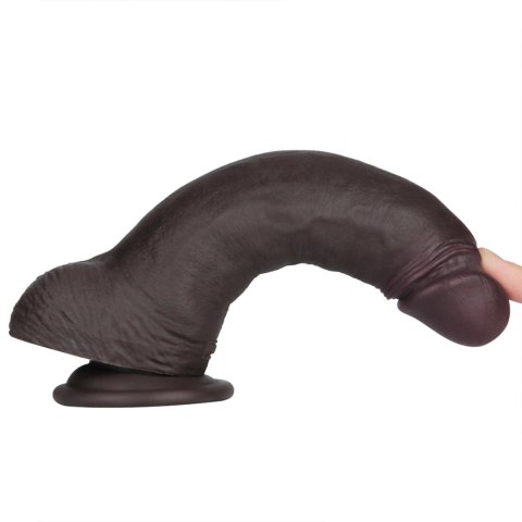 8.5'' Sliding Skin Pro II Dual Layer Silicone Dong (Black)