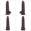 8.5'' Sliding Skin Pro II Dual Layer Silicone Dong (Black)