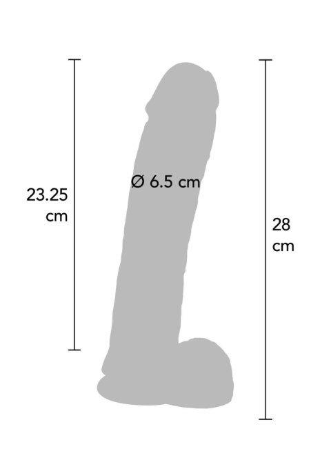 Dildo 11 inch with Balls Black