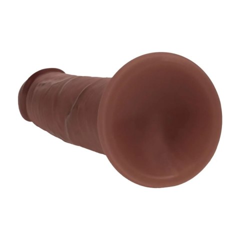 Dual Density Silicone Realistic Sliding Skin Dildo - 6" / 15,5 cm - Brown