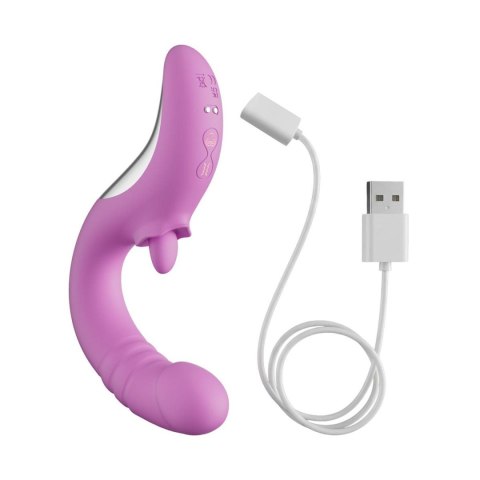 Good Vibes Only - Thrusting Tongue - Pink - PodwójnaStymulacjia 55dB