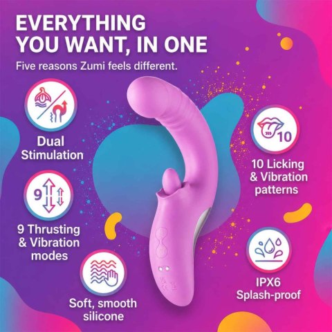 Good Vibes Only - Thrusting Tongue - Pink - PodwójnaStymulacjia 55dB