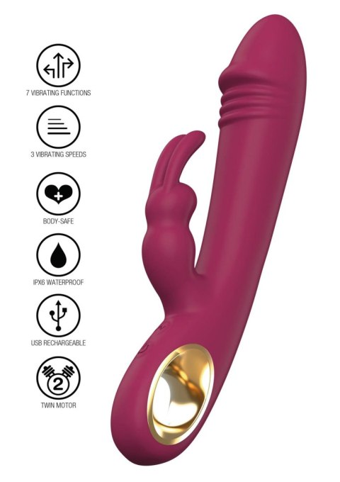Taygeta Pleasure Rabbit Fuchsia - Podwójna stymulacja. Podwójna rozkosz